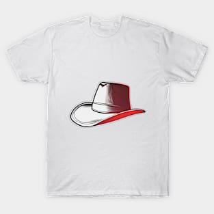 Stylish Red and White Hat Illustration No. 962 T-Shirt